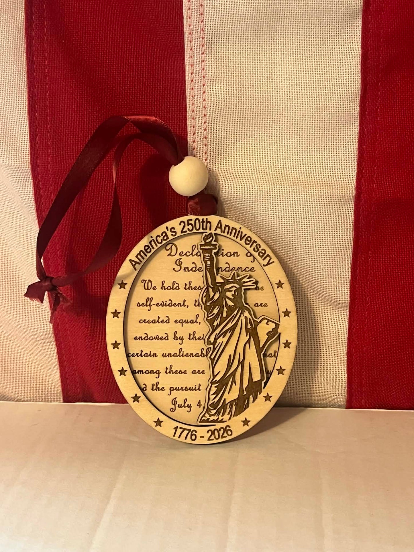Commemorative America's 250th Anniversary Ornament.